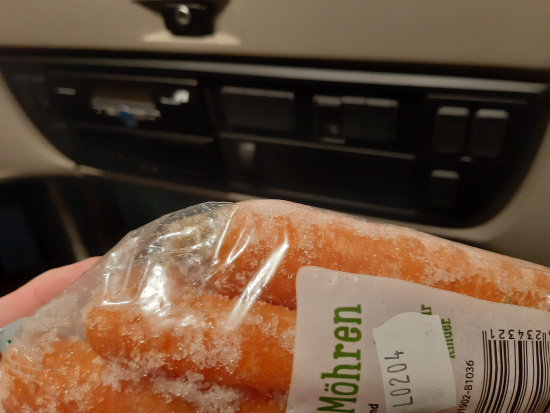 Karotten tiefgefroren 