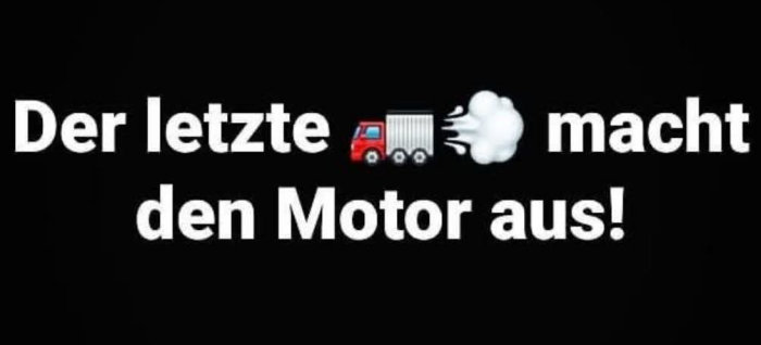 Symbolbild der letzte macht den Motor aus