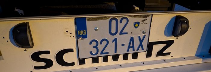 kennzeichen für anhänger im kosovo