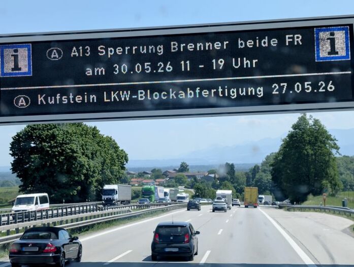 hinweis auf brenner blockade und blockabfertigung ende mai 2026 bereits in bayern