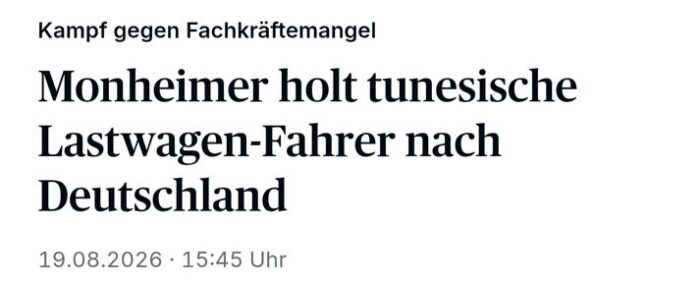 üverschrift in der rheinischen post zum thema tunesische lkw_fahrer
