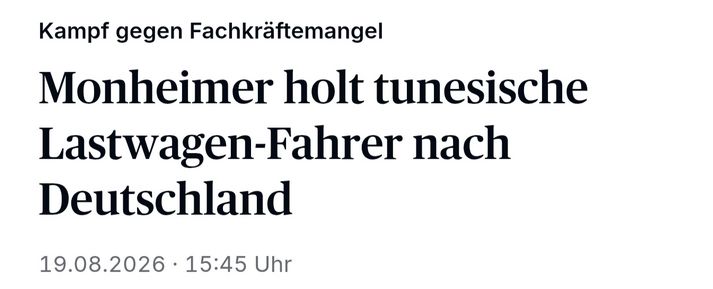 Von Couscous zu Currywurst. Tunesische Trucker kommen ins Rheinland