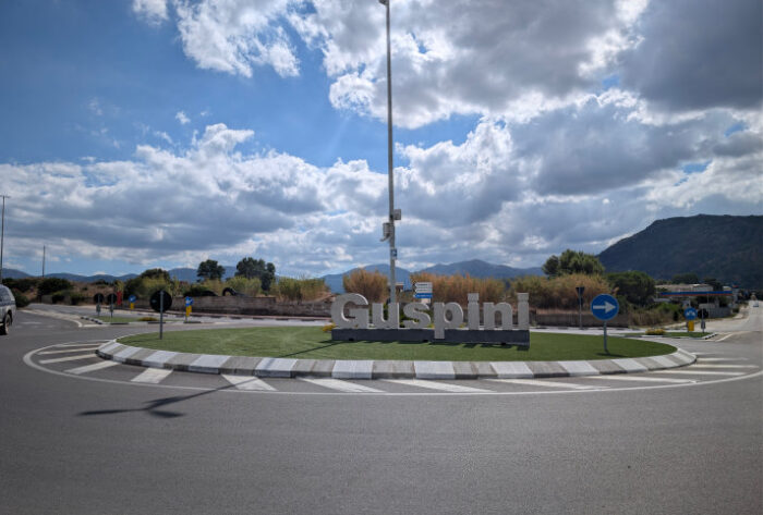 Kreisverkehr in Guspini auf Sardinien